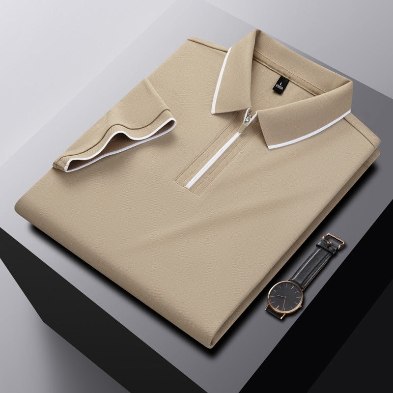 Polo Premium Zip Homme - Coton Longues Fibres