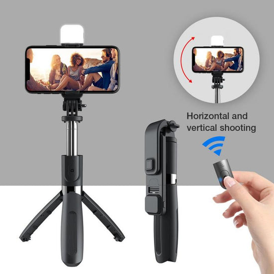 Perche Selfie Bluetooth Télécommande Trépied – Selfie Stick 3-en-1 Universel
