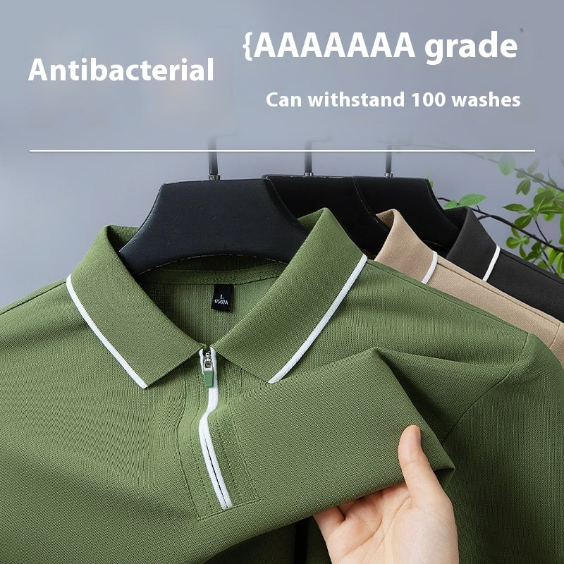 Polo Premium Zip Homme - Coton Longues Fibres