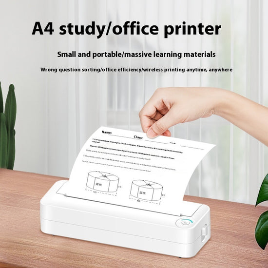 Imprimante A4 Bluetooth Sans Encre Portable – Thermique Connexion Rapide