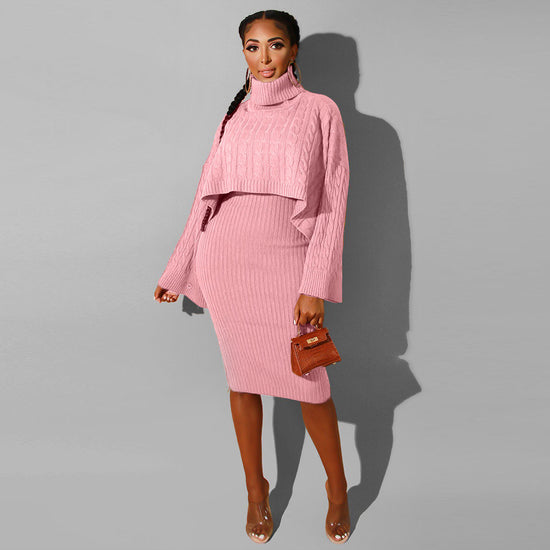 Ensemble Pull Col Roulé + Robe - Chic Coordonné