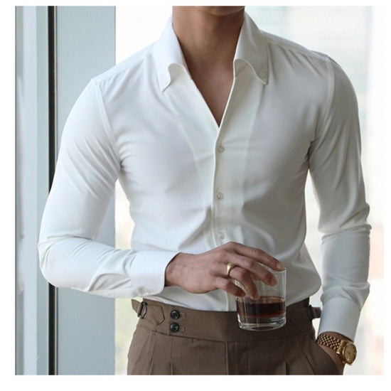 Chemise Homme Col Italien – Coupe Ajustée